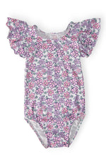 Mila & Rose ® Lovely Lavender S/S Flutter Sleeve Leotard - 