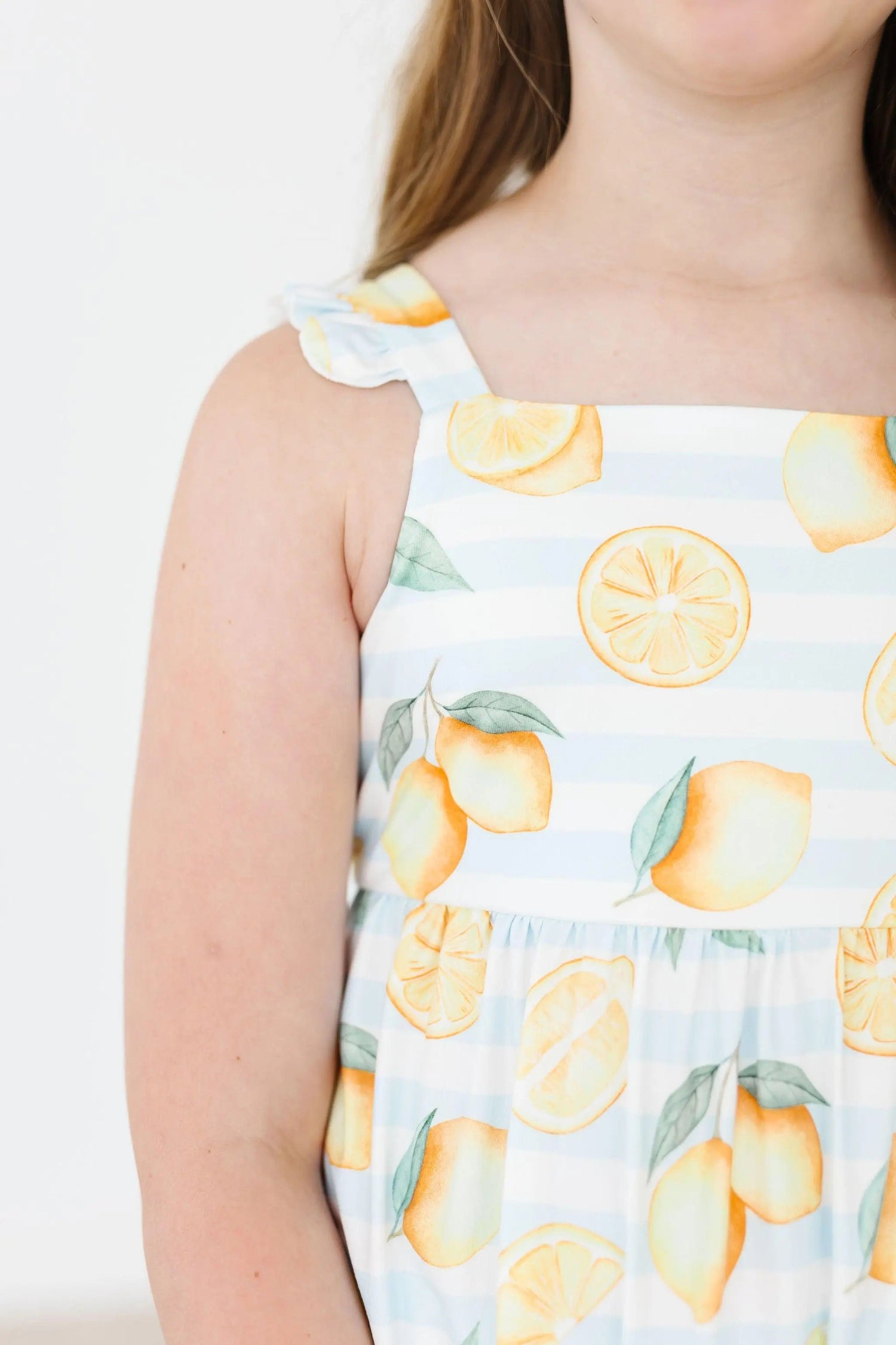 Mila & Rose ® Lovely Lemons Ruffle Maxi Dress - 