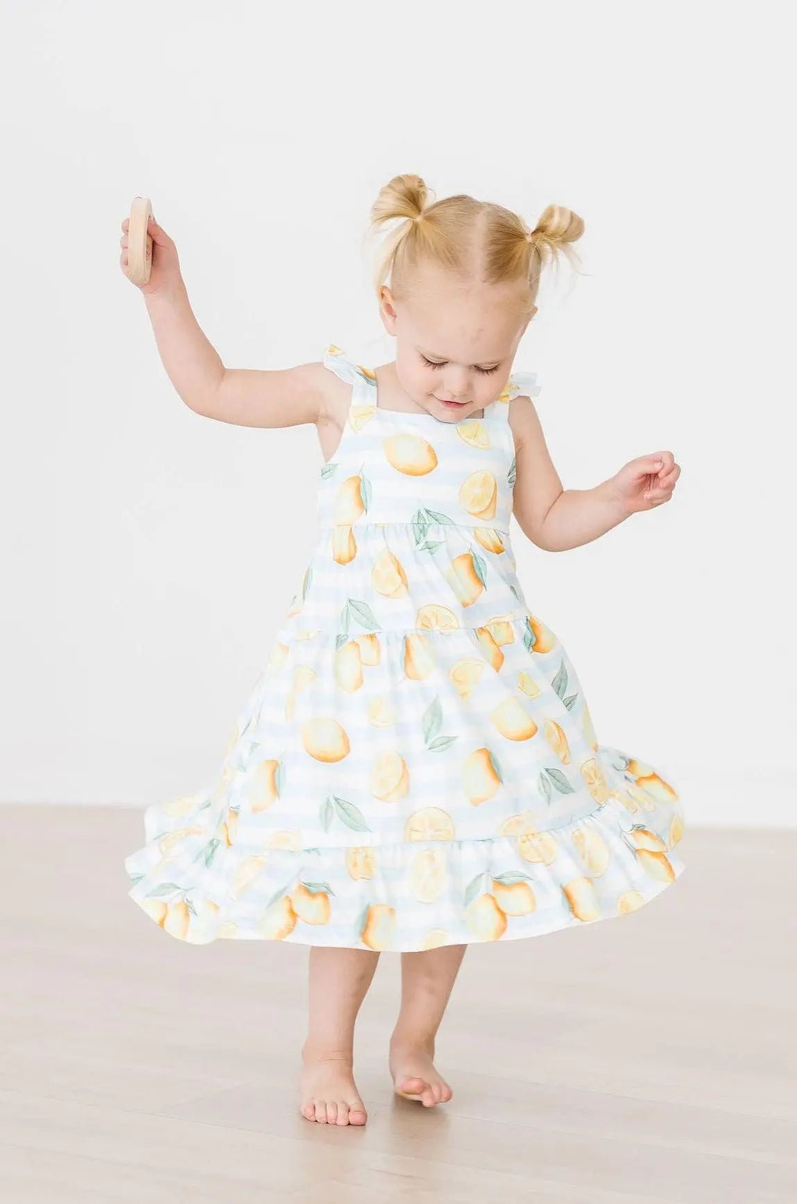 Mila & Rose ® Lovely Lemons Ruffle Maxi Dress - 