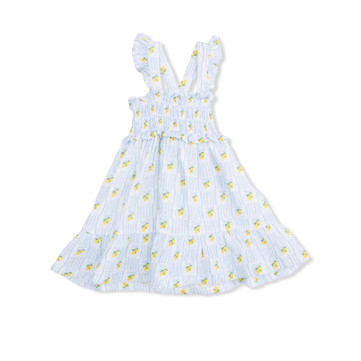Angel Dear Lovely Lemons - Smocked Ruffle Sundress with Bloomer - 