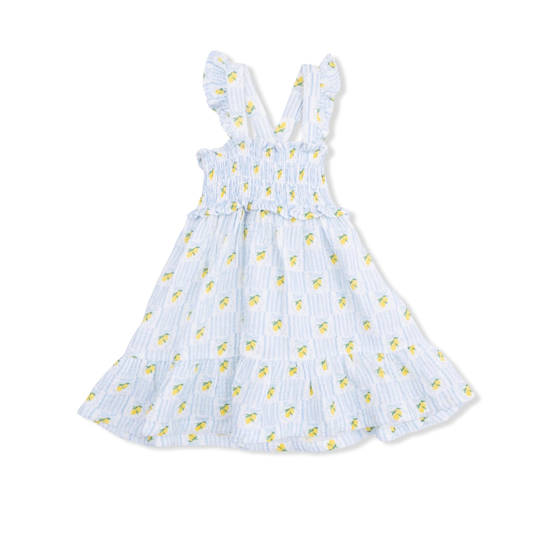 Angel Dear Lovely Lemons - Smocked Ruffle Sundress with Bloomer - 
