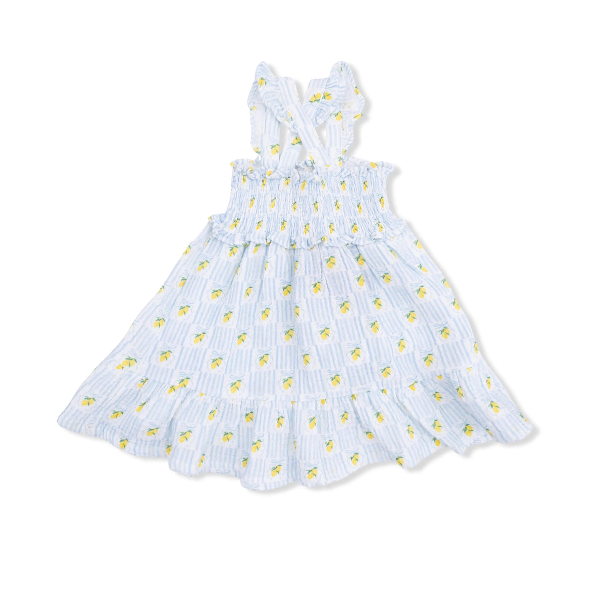 Angel Dear Lovely Lemons - Smocked Ruffle Sundress with Bloomer - 