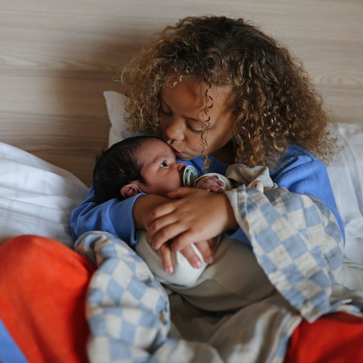 Mushie organic cotton muslin swaddle blanket