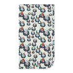 Swaddle blanket printed with a floral lucky blossoms motif in soft colors