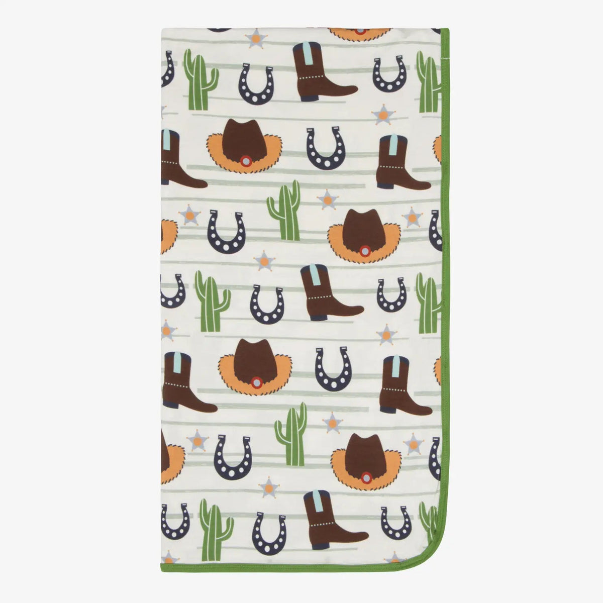Bestaroo Lucky Boots Swaddle Blanket For Babies With Boots Horseshoes And Cowboy Hats - 