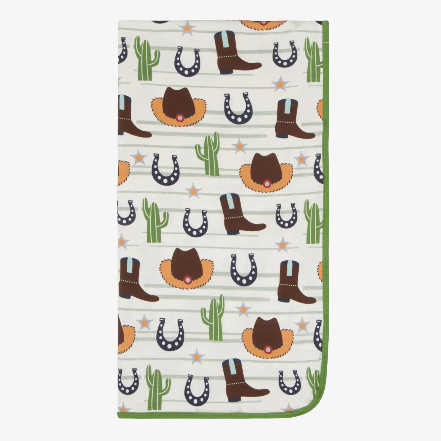 Bestaroo Lucky Boots Swaddle Blanket For Babies With Boots Horseshoes And Cowboy Hats - 