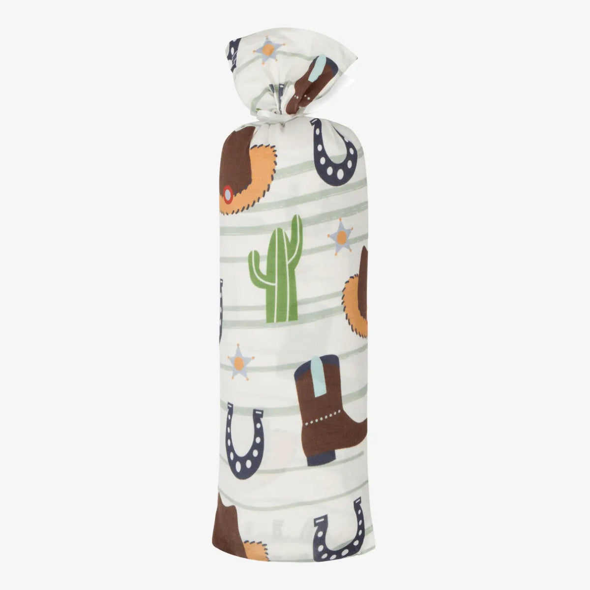 Bestaroo Lucky Boots Swaddle Blanket For Babies With Boots Horseshoes And Cowboy Hats - 