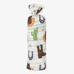 Bestaroo Lucky Boots Swaddle Blanket For Babies With Boots Horseshoes And Cowboy Hats - 