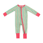 Dreamlet Lucky Clovers Convertible Zip Footies Baby Sleepwear Bamboo - Everetts Place Boutique - 