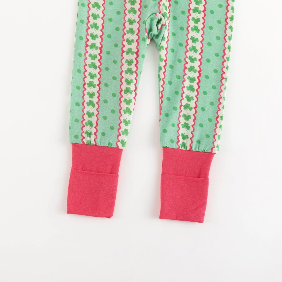 Dreamlet Lucky Clovers Convertible Zip Footies Baby Sleepwear Bamboo - Everetts Place Boutique - 