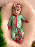 Dreamlet Lucky Clovers Convertible Zip Footies Baby Sleepwear Bamboo - Everetts Place Boutique - 
