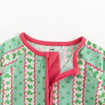 Dreamlet Lucky Clovers Convertible Zip Footies Baby Sleepwear Bamboo - Everetts Place Boutique - 