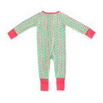 Dreamlet Lucky Clovers Convertible Zip Footies Baby Sleepwear Bamboo - Everetts Place Boutique - 