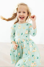 Mila & Rose ® Lucky Duck 3/4 Sleeve Pocket Twirl Dress - 