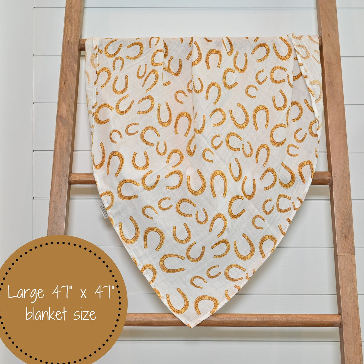 LollyBanks Lucky Horseshoe Swaddle BlanketEveretts Place