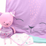 Goosewaddle® | Newborn Baby Blankets Toys Teethers Bibs & More Lucy Kitty Plush Doll with Soft Fabric Dress