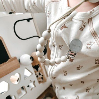 Bleu La La Lulababe Premium Beaded Pacifier Clip CPSIA Tested Safety Compliant - Everetts Place Boutique - 