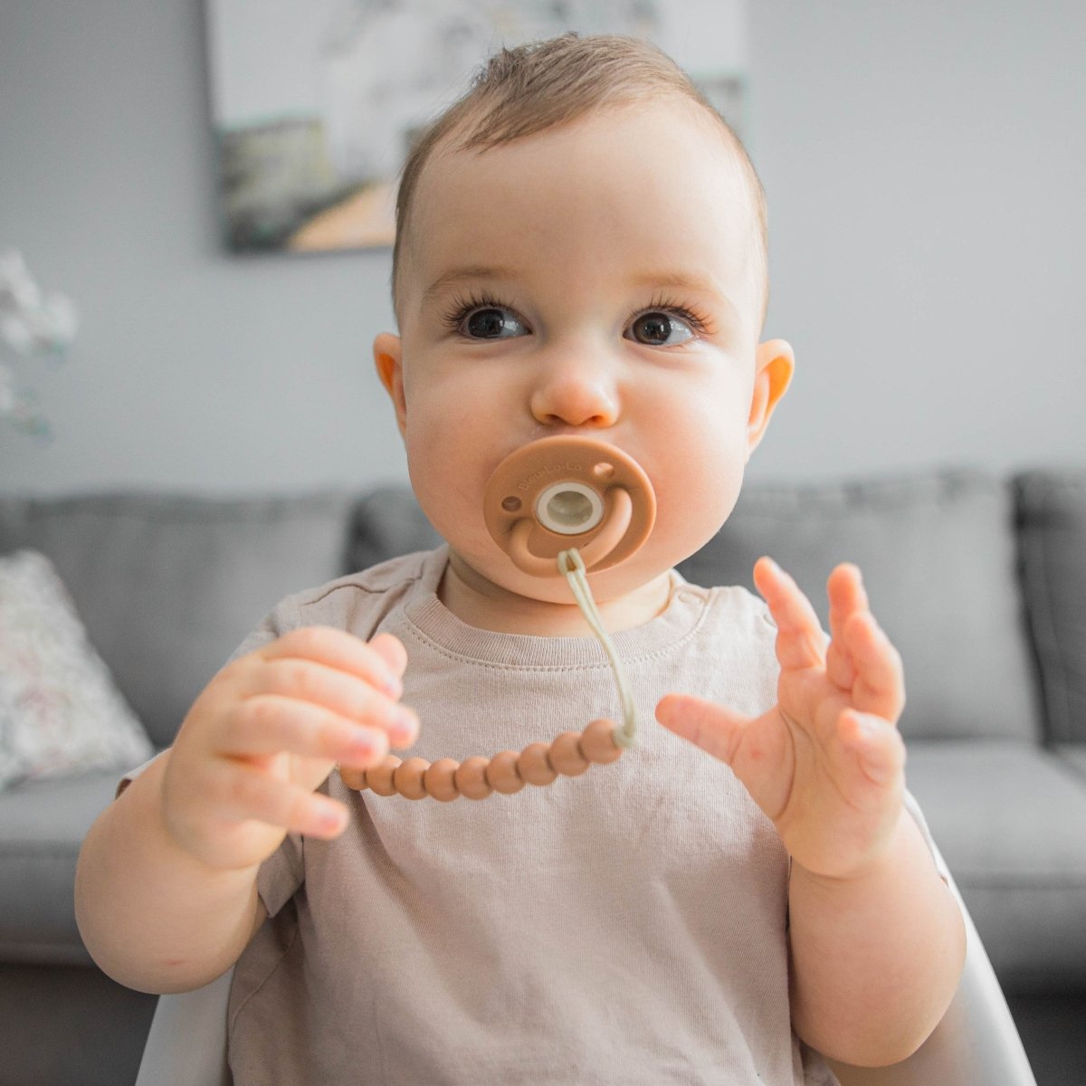 Bleu La La Lulababe Premium Beaded Pacifier Clip CPSIA Tested Safety Compliant - Everetts Place Boutique - 