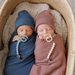 Bleu La La Luladream Pacifier and Clip Set with Teething Handle and Modern Design - Everetts Place Boutique - 