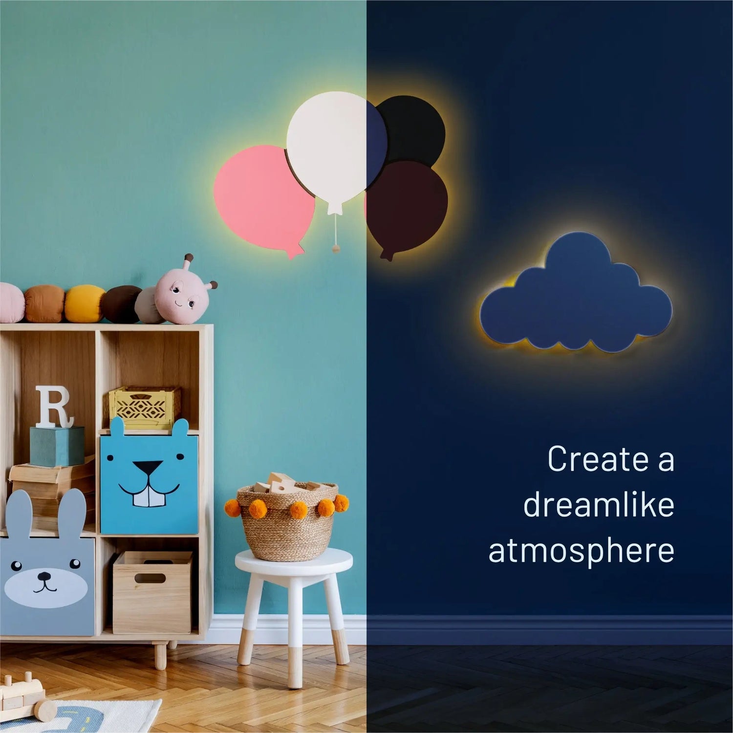 Lumieworld LumiDreams Balloon Wall Light | Safe LED Nursery Nightlight (view 2 of 6)