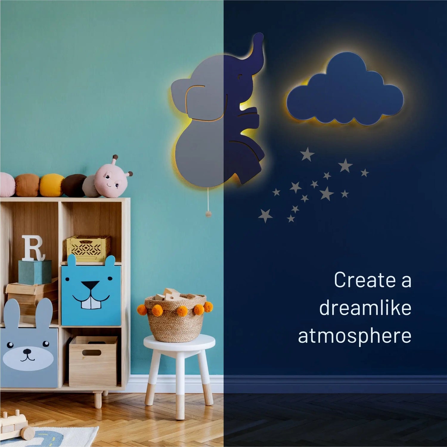 Lumieworld LumiDreams Elephant Wall Light for Kids Decor Night Light LED (view 2 of 6)