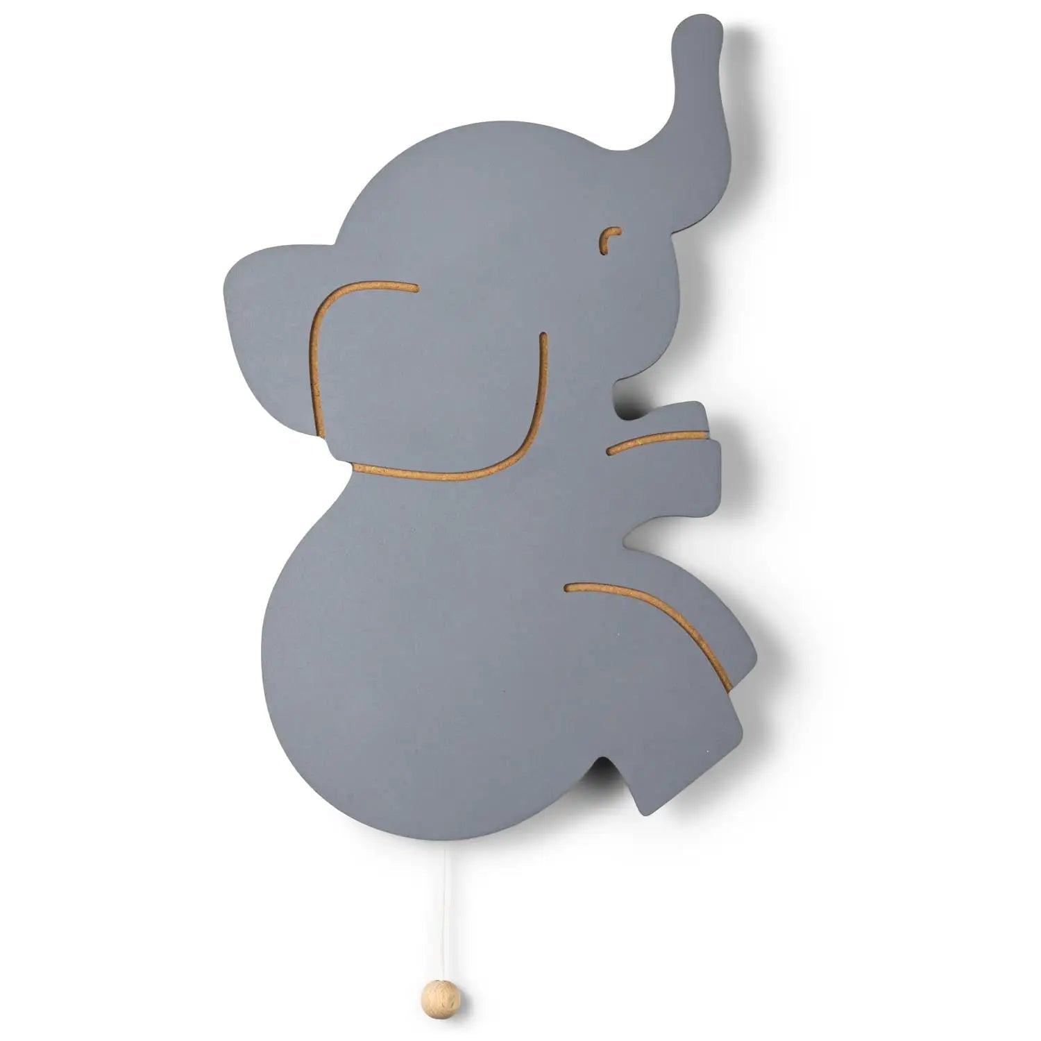 Elephant-shaped wall nightlight for a child's room decor