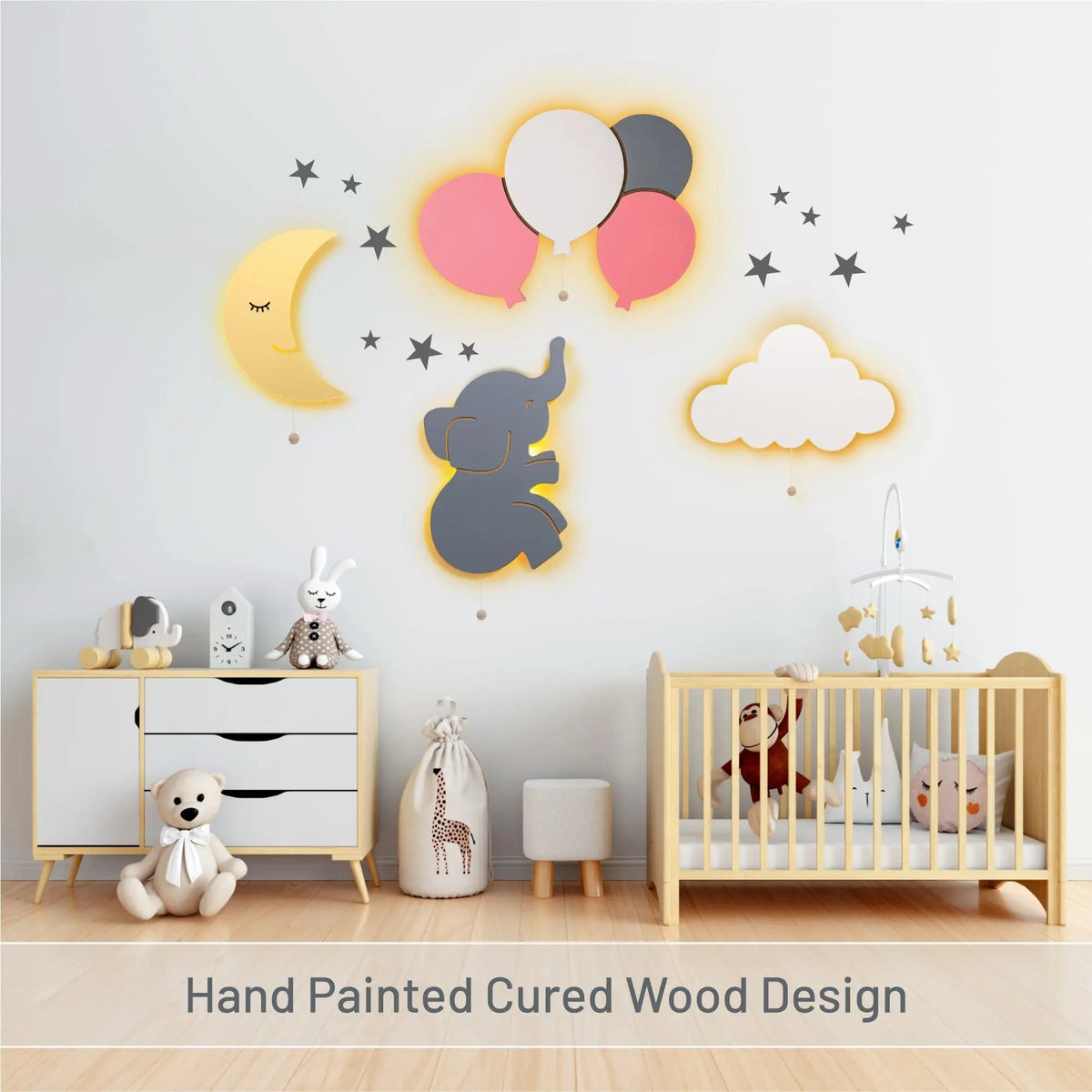 Lumieworld LumiDreams Elephant Wall Light for Kids Decor Night Light LED - 