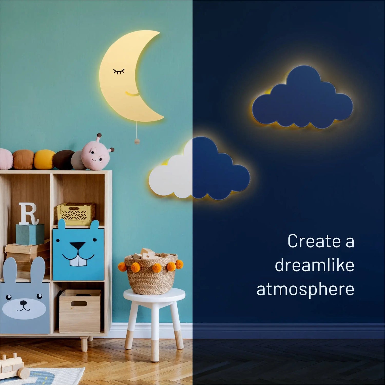 Lumieworld LumiDreams Moon LED Wall Light For Kids Decor Nightlight - 