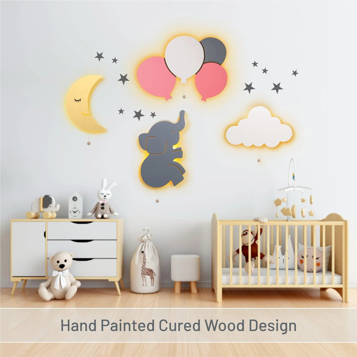 Lumieworld LumiDreams Moon LED Wall Light For Kids Decor Nightlight - 