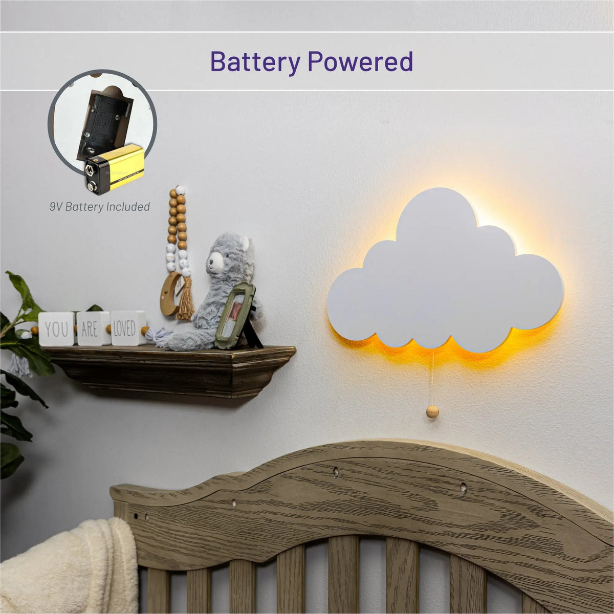 Lumieworld LumiDreams Wall Light - Kid's Decor Nightlight Cloud - 