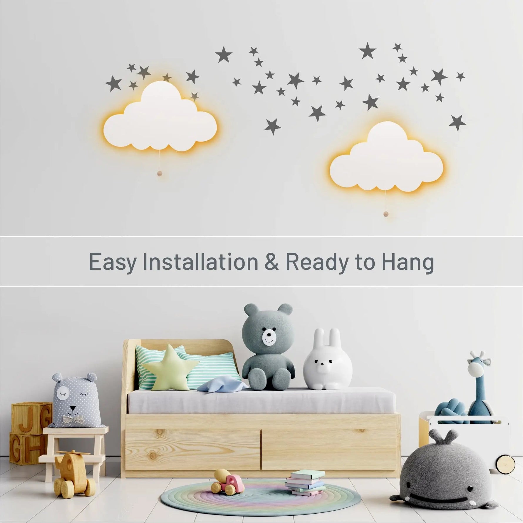 Lumieworld LumiDreams Wall Light - Kid's Decor Nightlight Cloud - 