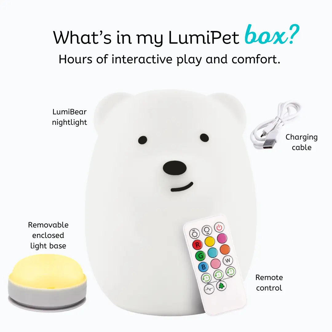 Lumieworld LumiPets® Benny the Bear - Children's Touch Night Light - 