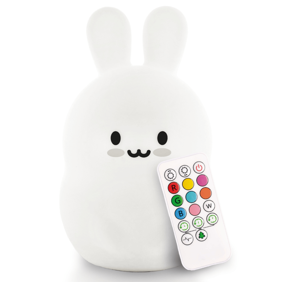 Lumieworld LumiPets® Bunny Night Light for Kids - Silicone Rabbit Nursery Lamp - 