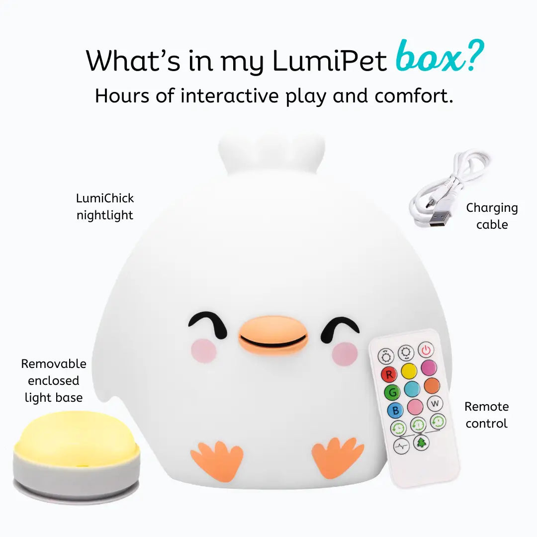 Lumieworld LumiPets® Clara the Chicken - Children's Touch Night Light - 
