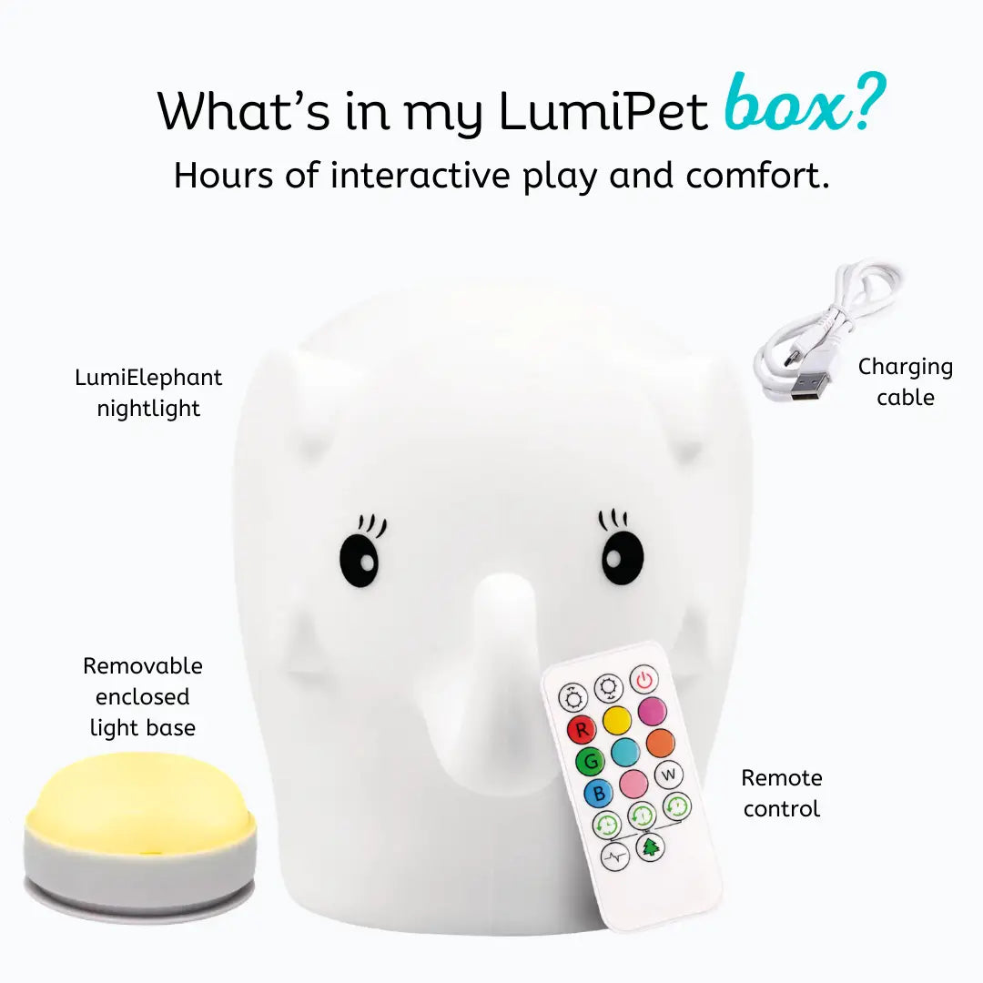 Lumieworld LumiPets Eggbert Elephant Touch Night Light for Kids - 