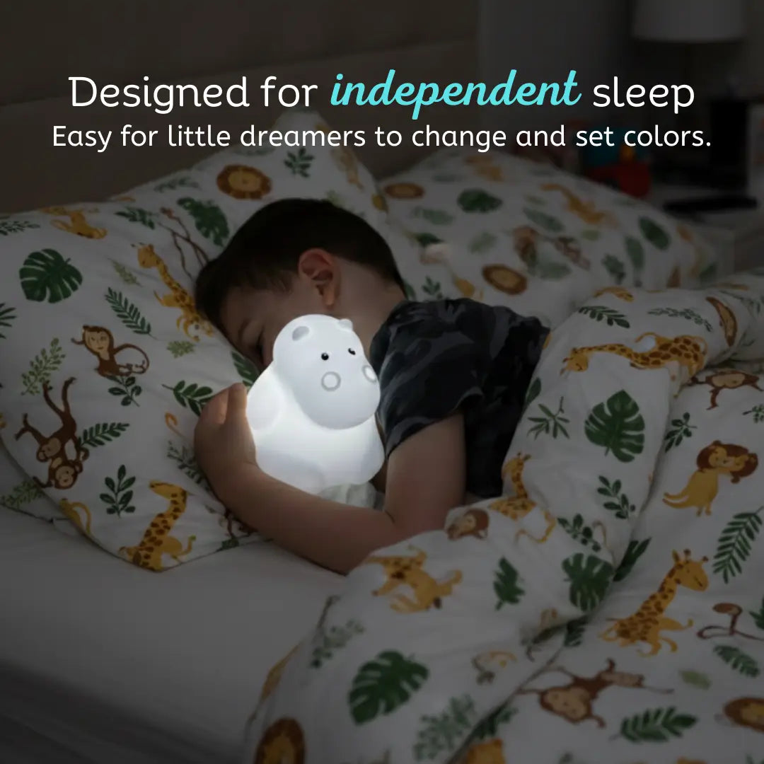 Lumieworld LumiPets® Honey the Hippo - Children's Touch Night Light - 