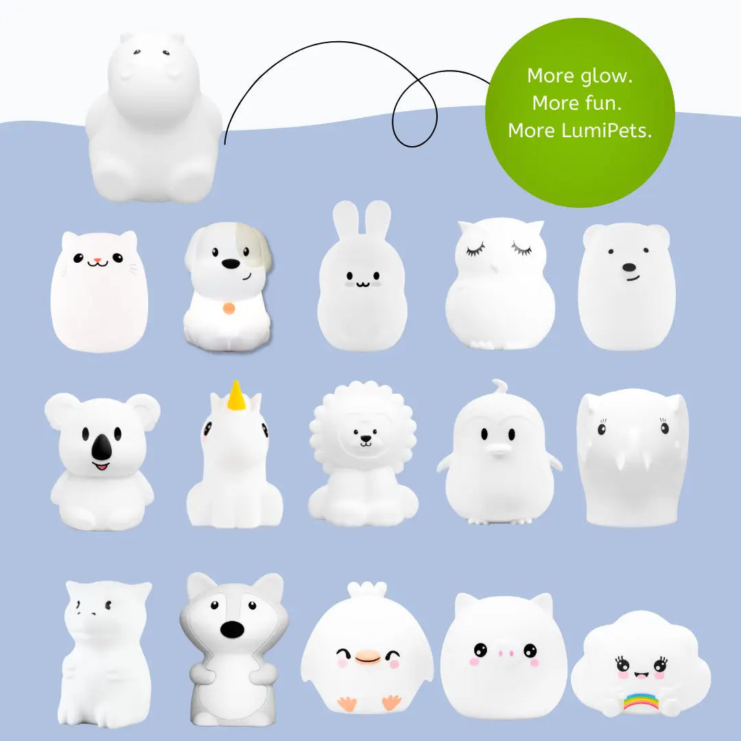 Lumieworld LumiPets® Honey the Hippo - Children's Touch Night Light - 