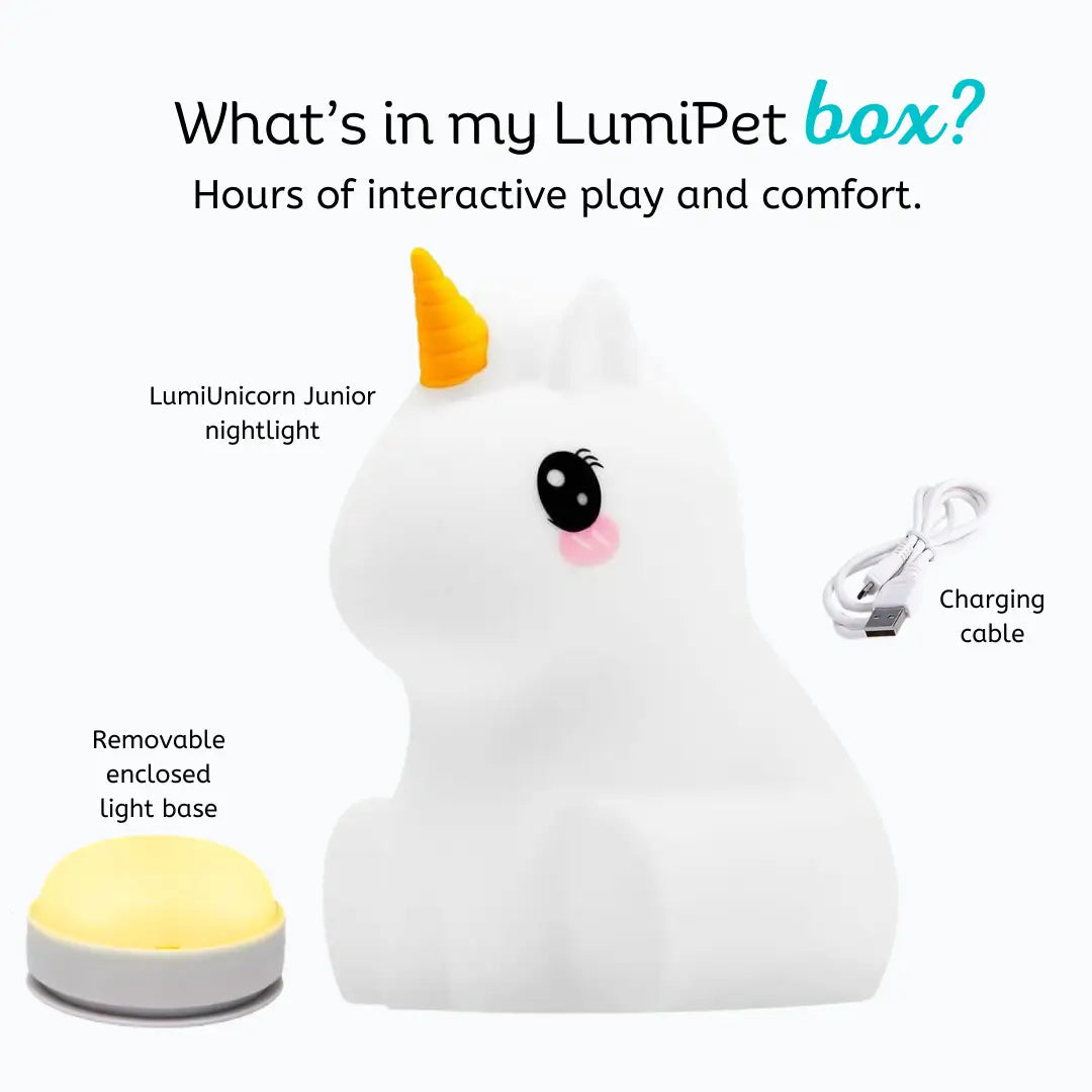 Lumieworld LumiPets® Junior Unicorn - Children's Nursery Touch Night Light - 