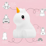 Lumieworld LumiPets® Junior Unicorn - Children's Nursery Touch Night Light - 