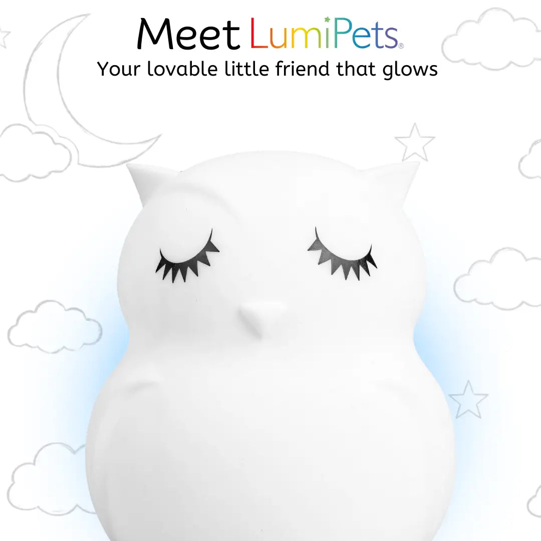 Lumieworld LumiPets Opal Owl Night Light For Nurseries And Kids Rooms - 