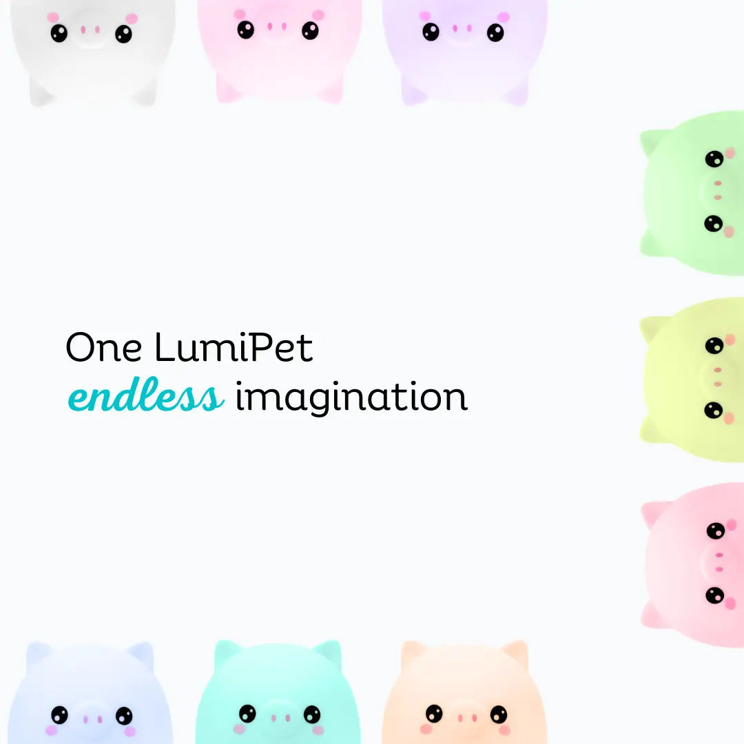 Lumieworld LumiPets Percy The Pig Kids Touch Night Light For Playtime - 