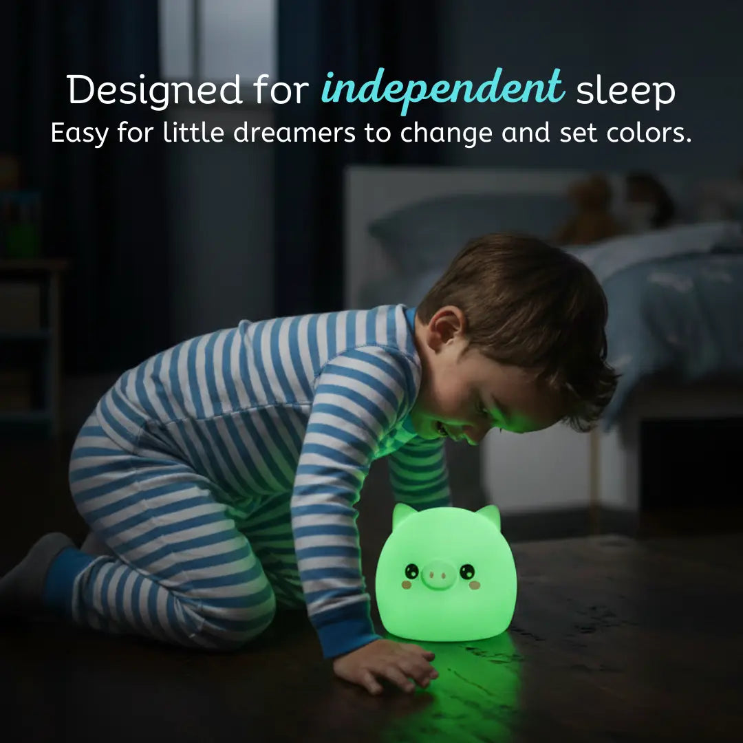 Lumieworld LumiPets Percy The Pig Kids Touch Night Light For Playtime - 