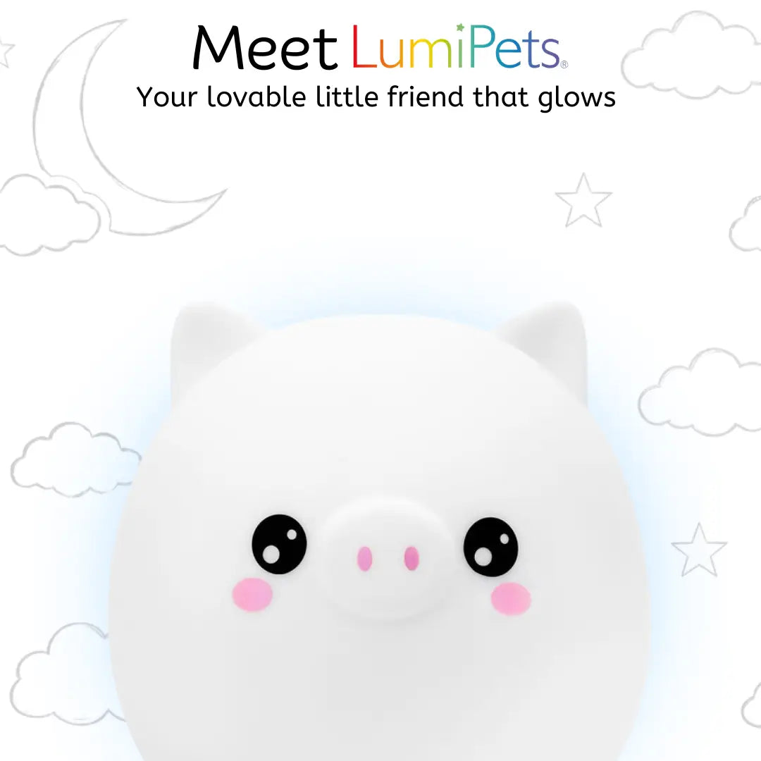 Lumieworld LumiPets Percy The Pig Kids Touch Night Light For Playtime - 