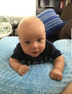 Luna Lullaby Luna Lullaby Nursing Pillow Cover Blue Dot Minky Plush - Everetts Place Boutique - 