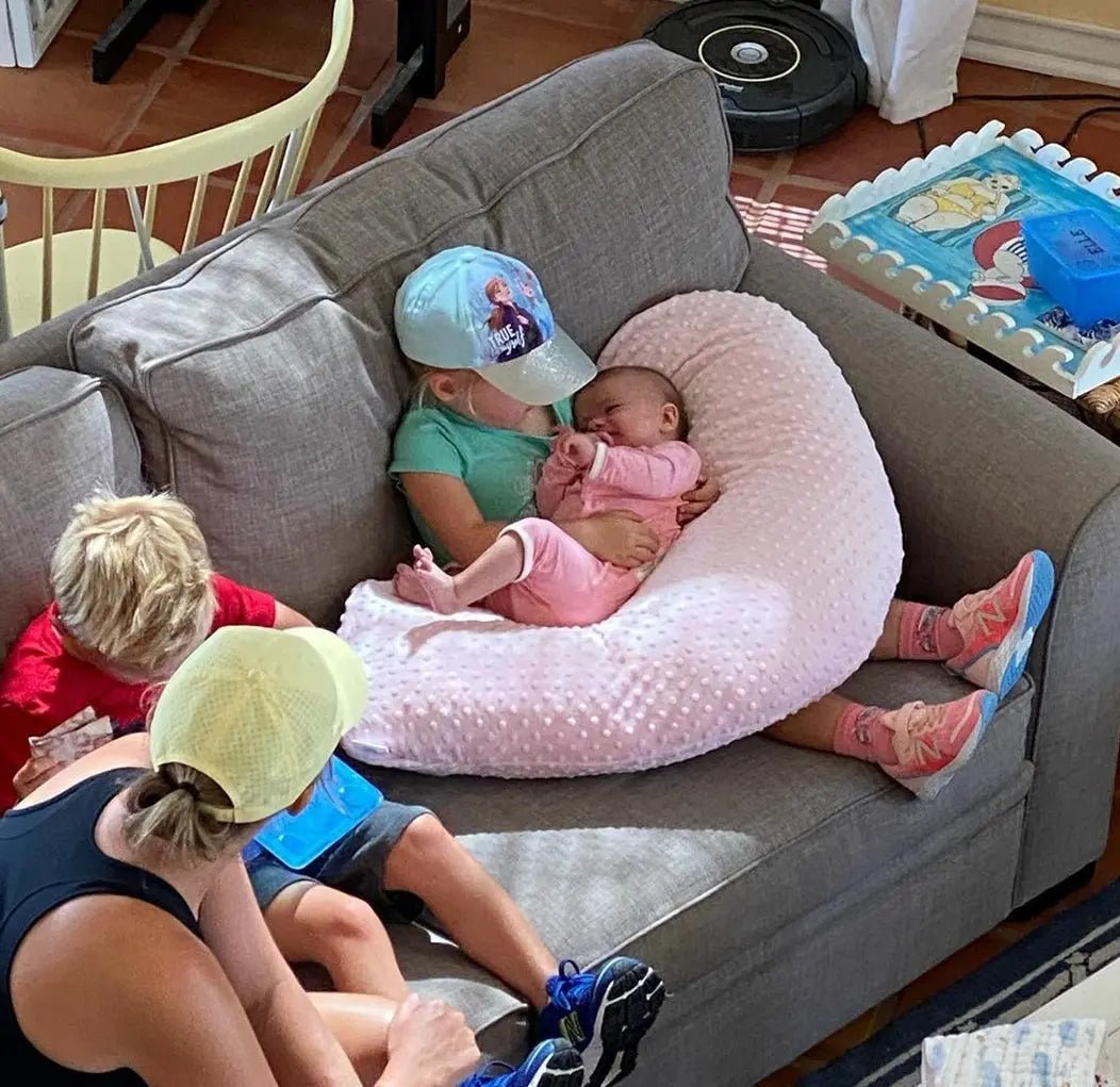 Luna Lullaby Luna Lullaby Nursing Pillow Cover Brown Dot Minky Plush - Everetts Place Boutique - 