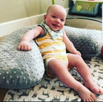 Luna Lullaby Luna Lullaby Nursing Pillow Cover Grey Dot Washable - Everetts Place Boutique - 