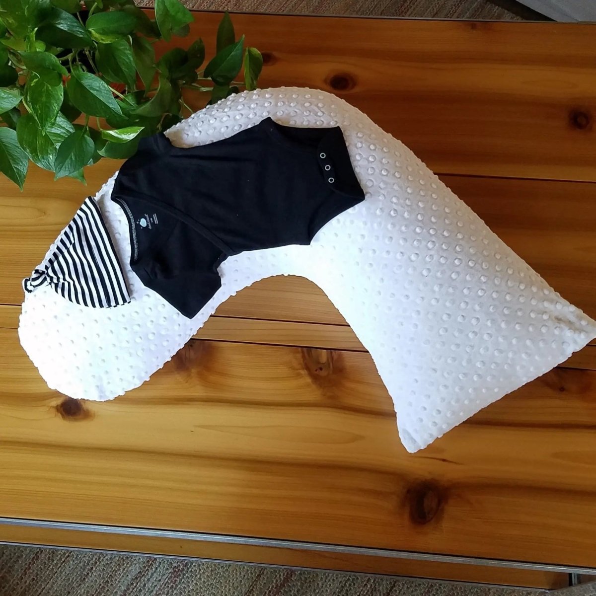 Luna Lullaby Luna Lullaby Nursing Pillow Cover Navy Dot Soft Minky - Everetts Place Boutique - 