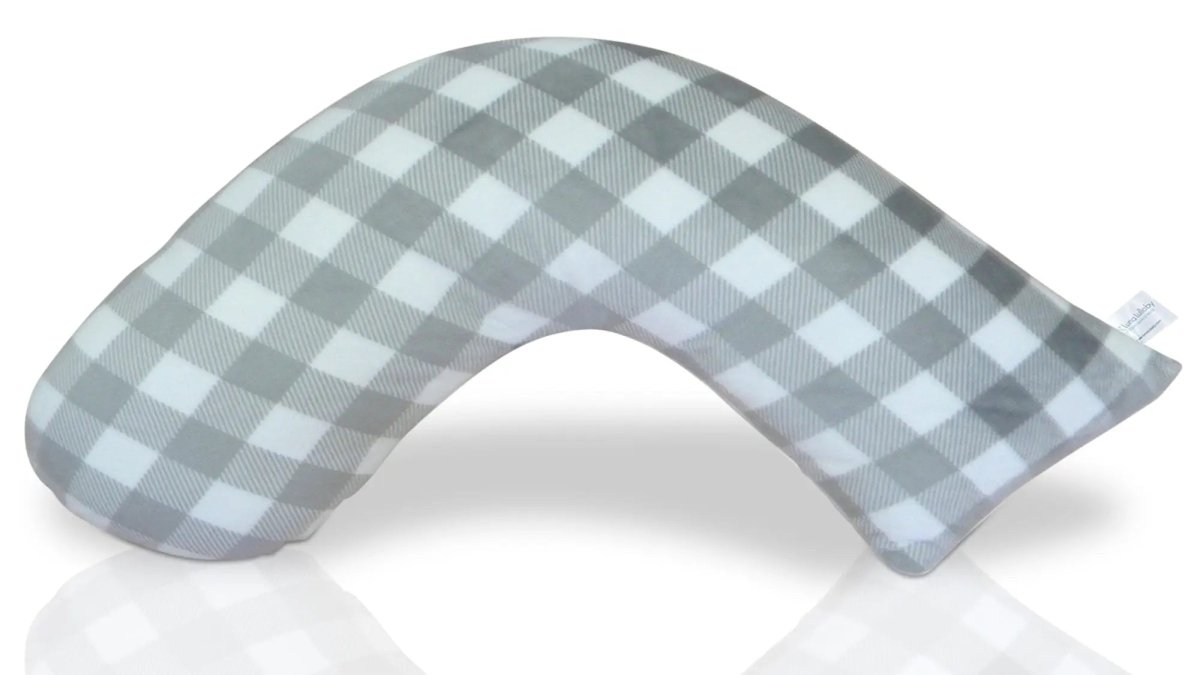 Luna Lullaby Luna Lullaby Nursing Pillow Grey And White Buffalo Check - Everetts Place Boutique - 