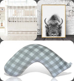 Luna Lullaby Luna Lullaby Nursing Pillow Grey And White Buffalo Check - Everetts Place Boutique - 