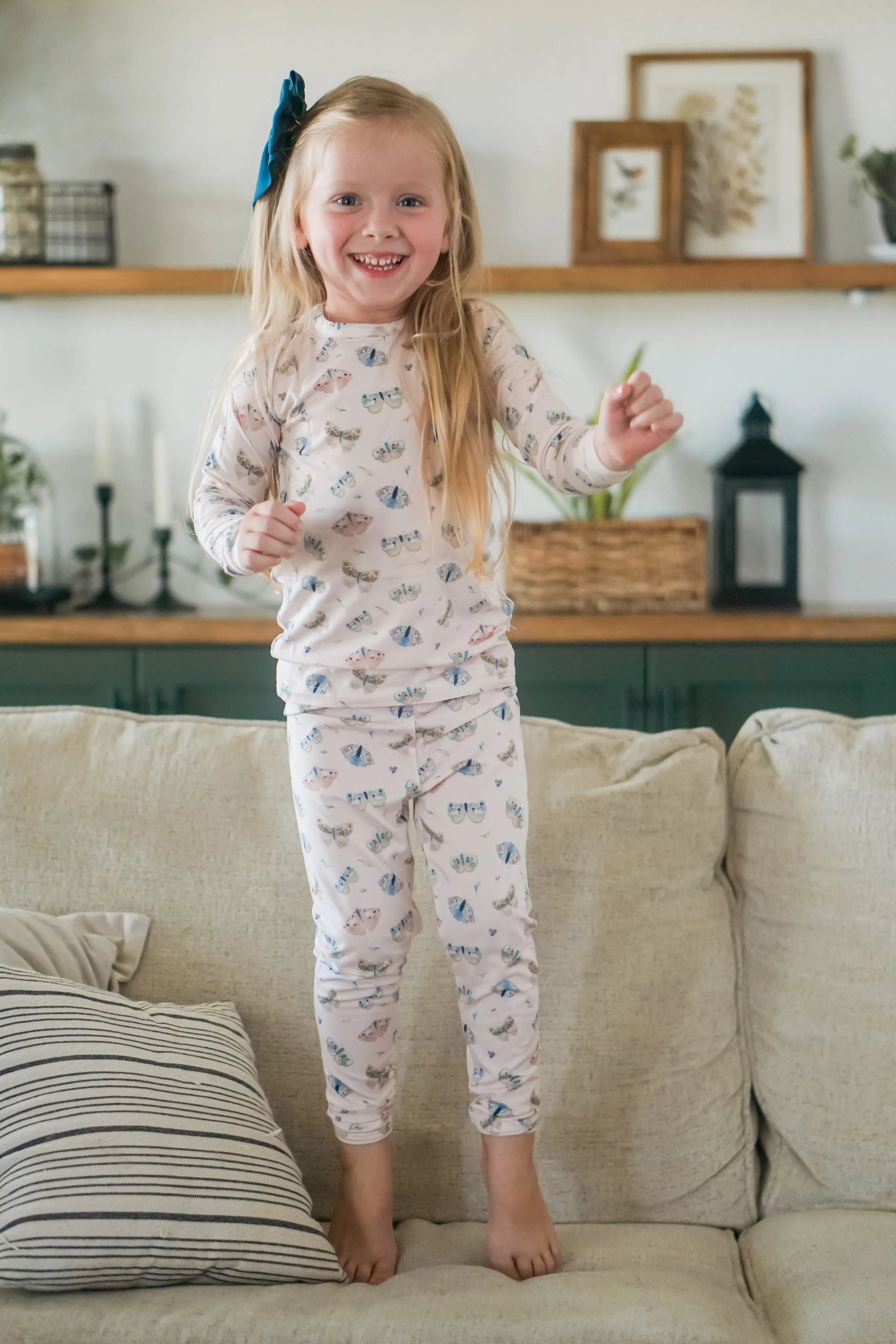 Little Joy Co. Luna Moths 2pc Bamboo Pajamas - 